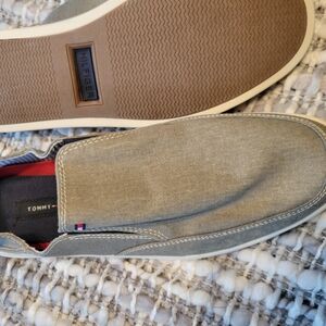 Tommy Hilfiger Gray Slip-On Loafers